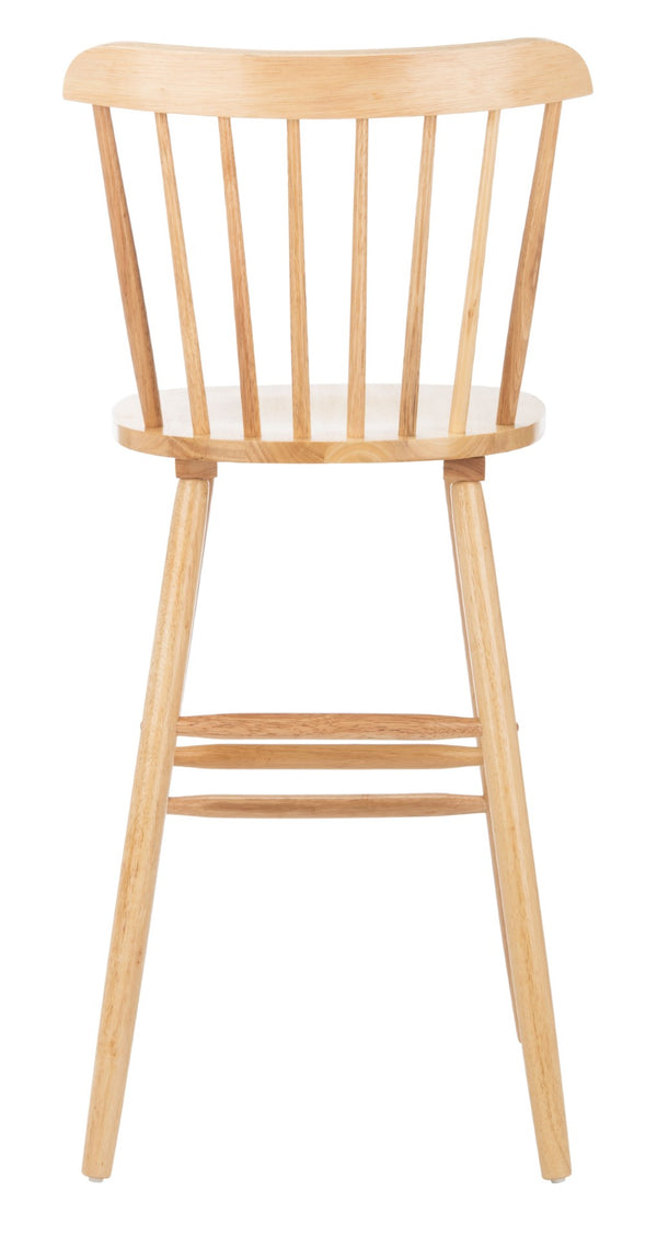 Safavieh GALENA Bar Stool Set of Two - Timeless Farmhouse Design for Stylish Home Bars and Kitchen Spaces Natural BST8502C-SET2
