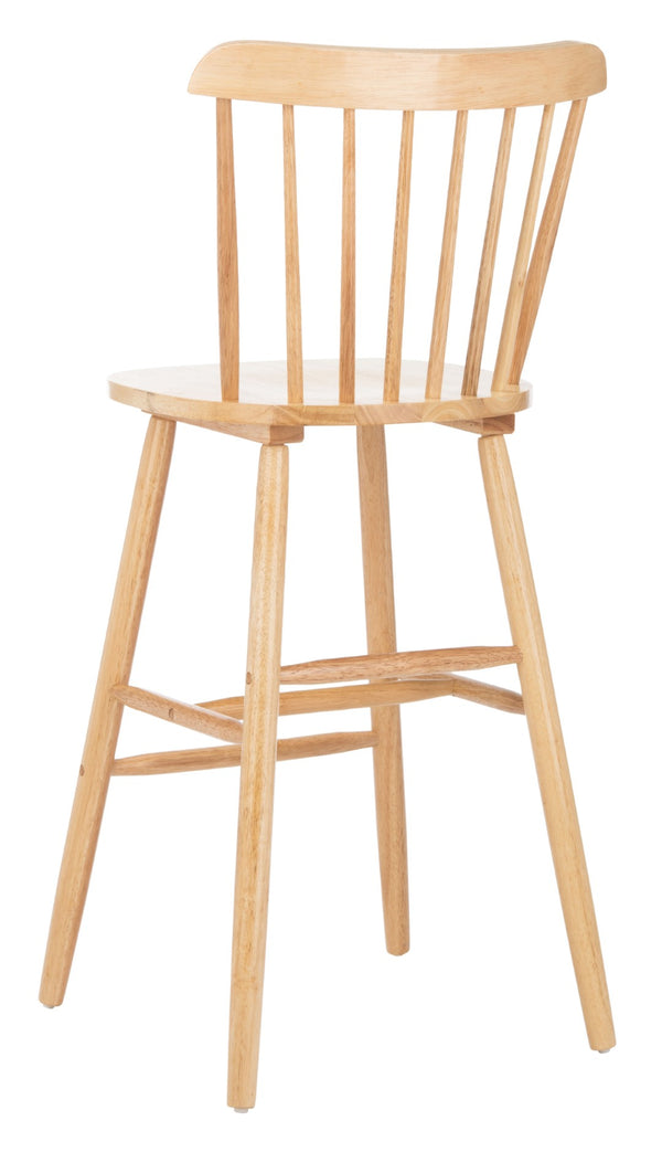 Safavieh GALENA Bar Stool Set of Two - Timeless Farmhouse Design for Stylish Home Bars and Kitchen Spaces Natural BST8502C-SET2