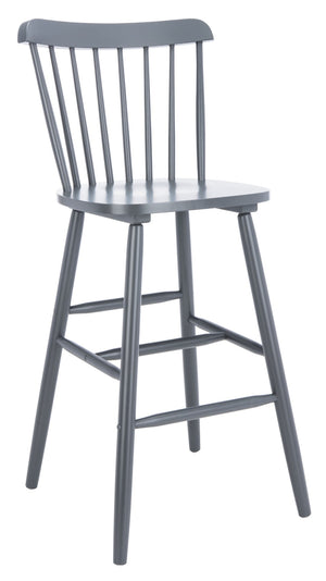 Safavieh GALENA Bar Stool Set of Two - Classic Grey Farmhouse Style for Kitchen, Bar & Counter Seating BST8502D-SET2