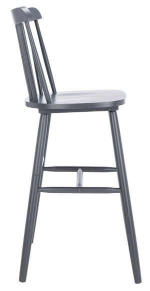Safavieh GALENA Bar Stool Set of Two - Classic Grey Farmhouse Style for Kitchen, Bar & Counter Seating BST8502D-SET2