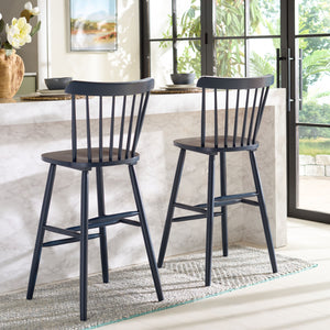 Safavieh Galena Bar Stool Set Of 2 – Timeless Farmhouse Elegance In Classic Americana Style For Any Space Grey Wood Bst8502e-set2