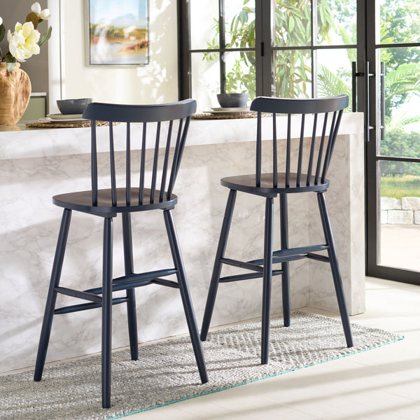 Safavieh Galena Bar Stool Set Of 2 – Timeless Farmhouse Elegance In Classic Americana Style For Any Space Grey Wood Bst8502e-set2