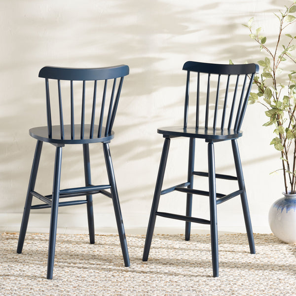 Safavieh Galena Bar Stool Set Of 2 – Timeless Farmhouse Elegance In Classic Americana Style For Any Space Grey Wood Bst8502e-set2