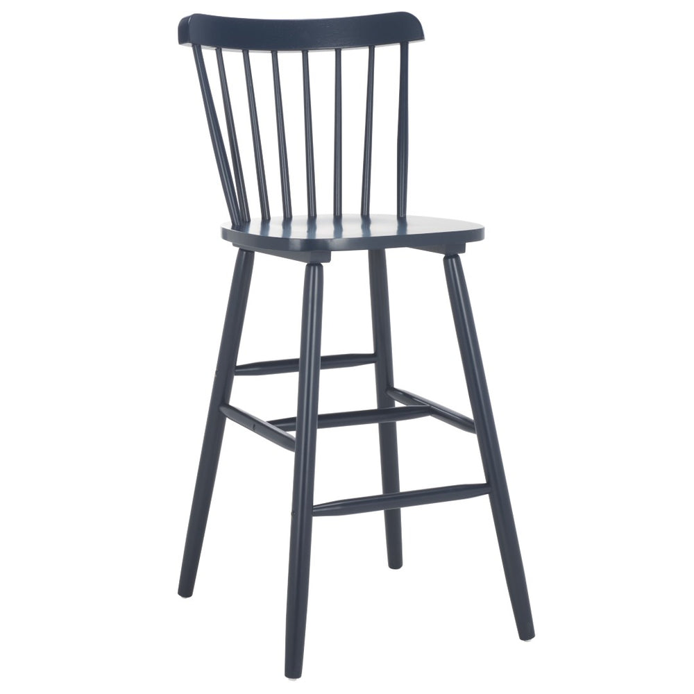 Safavieh GALENA Bar Stool Set of Two - Classic Farmhouse Design with Durable Rubberwood & Comfortable Seating BST8502E-SET2
