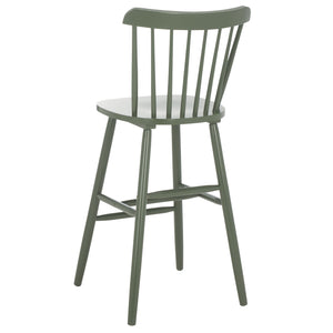 Safavieh Galena Bar Stool Set Of 2 – Timeless Farmhouse Elegance In Classic Americana Style For Any Space Dusty Green Wood Bst8502f-set2