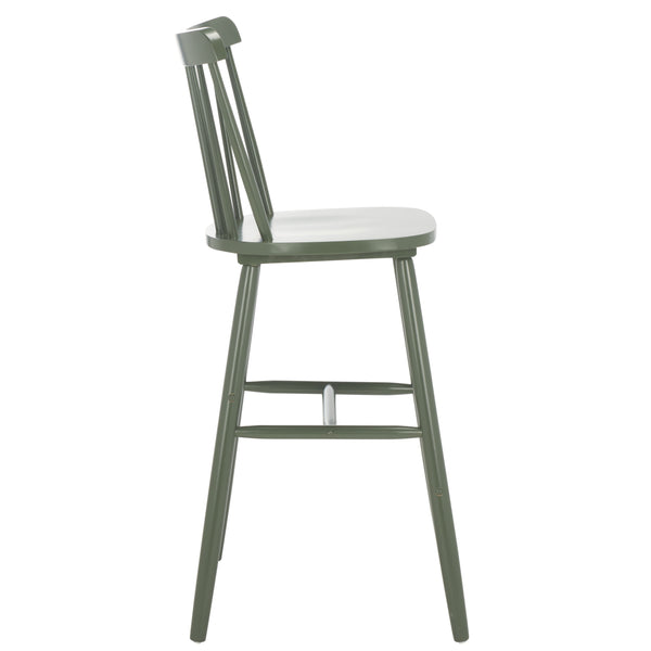 Safavieh Galena Bar Stool Set Of 2 – Timeless Farmhouse Elegance In Classic Americana Style For Any Space Dusty Green Wood Bst8502f-set2
