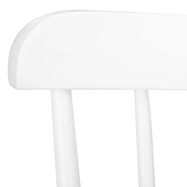 Safavieh GALENA Counter Stool - Timeless Farmhouse Charm with Classic Spindle Back and Durable Rubberwood Design White BST8503A-SET2