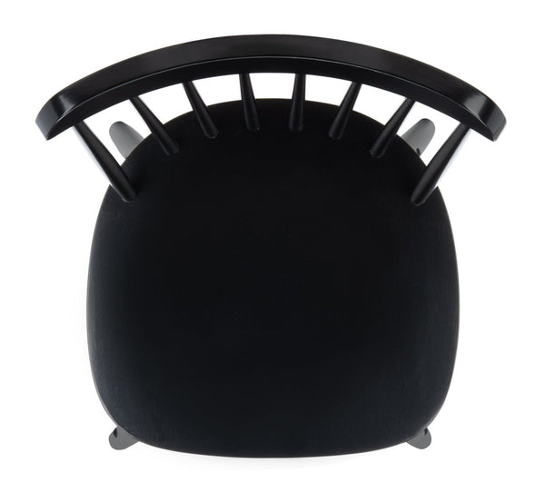 Safavieh GALENA Counter Stool - Timeless Farmhouse Charm with Classic Spindle Back and Durable Rubberwood Design Black BST8503B-SET2