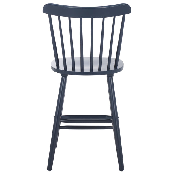 Safavieh Galena Counter Stool Set Of 2 - Chic Spindle Back Design In Classic White For Rustic Kitchen Style Navy Wood Bst8503e-set2