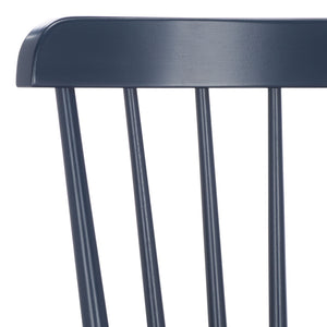 Safavieh Galena Counter Stool Set Of 2 - Chic Spindle Back Design In Classic White For Rustic Kitchen Style Navy Wood Bst8503e-set2