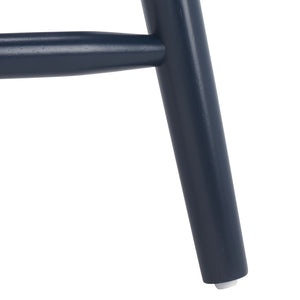 Safavieh Galena Counter Stool Set Of 2 - Chic Spindle Back Design In Classic White For Rustic Kitchen Style Navy Wood Bst8503e-set2