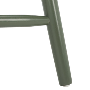 Safavieh Galena Counter Stool Set Of 2 - Chic Spindle Back Design In Classic White For Rustic Kitchen Style Dusty Green Wood Bst8503f-set2