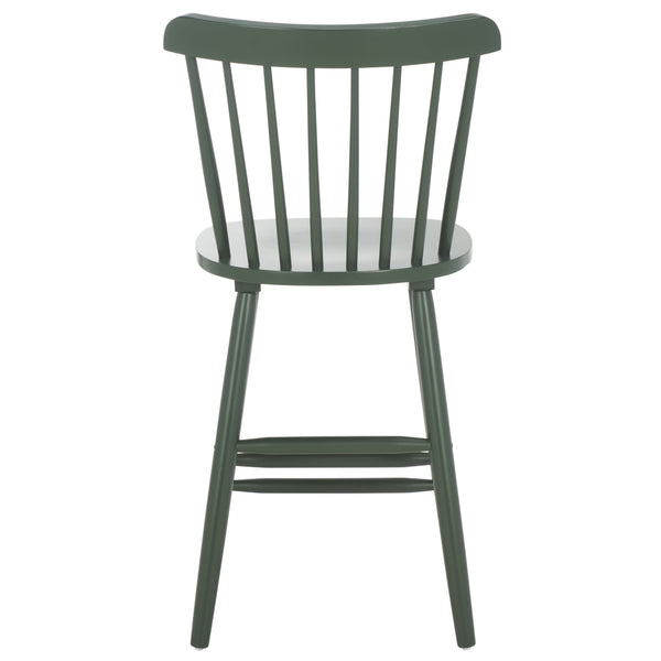 Safavieh Galena Counter Stool Set Of 2 - Chic Spindle Back Design In Classic White For Rustic Kitchen Style Garden Green Wood Bst8503g-set2