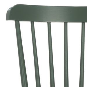 Safavieh Galena Counter Stool Set Of 2 - Chic Spindle Back Design In Classic White For Rustic Kitchen Style Garden Green Wood Bst8503g-set2