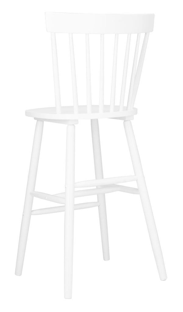 Safavieh PROVIDENCE Bar Stool Set – Timeless Spindle Back Design for Elegant Home Bars & Kitchen Spaces White BST8504A-SET2