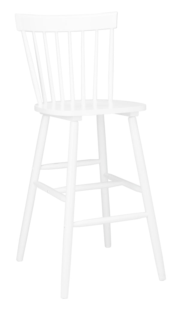 Safavieh PROVIDENCE Bar Stool Set – Timeless Spindle Back Design for Elegant Home Bars & Kitchen Spaces White BST8504A-SET2