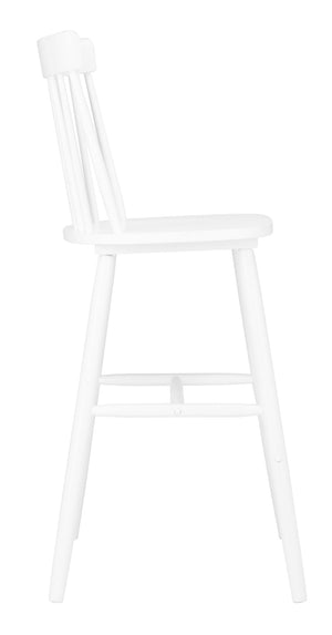 Safavieh PROVIDENCE Bar Stool Set – Timeless Spindle Back Design for Elegant Home Bars & Kitchen Spaces White BST8504A-SET2