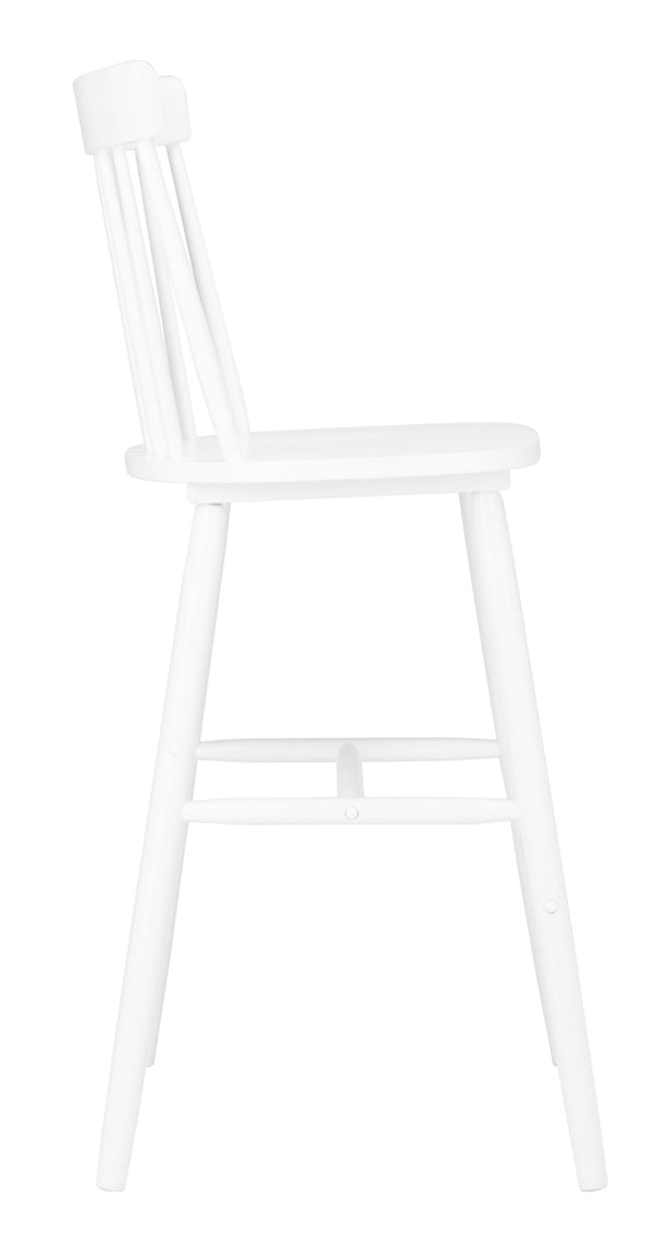 Safavieh PROVIDENCE Bar Stool Set – Timeless Spindle Back Design for Elegant Home Bars & Kitchen Spaces White BST8504A-SET2