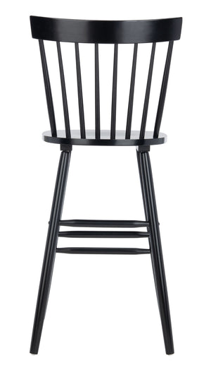 Safavieh PROVIDENCE Bar Stool Set – Timeless Spindle Back Design for Elegant Home Bars & Kitchen Spaces Black BST8504B-SET2