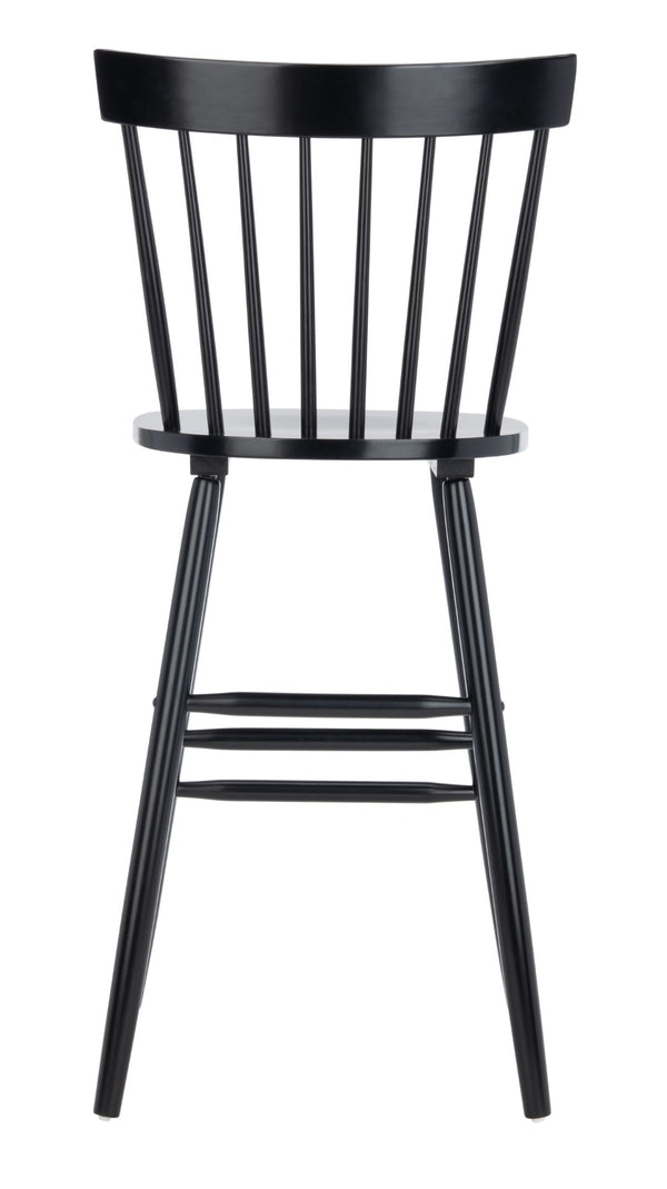 Safavieh PROVIDENCE Bar Stool Set – Timeless Spindle Back Design for Elegant Home Bars & Kitchen Spaces Black BST8504B-SET2