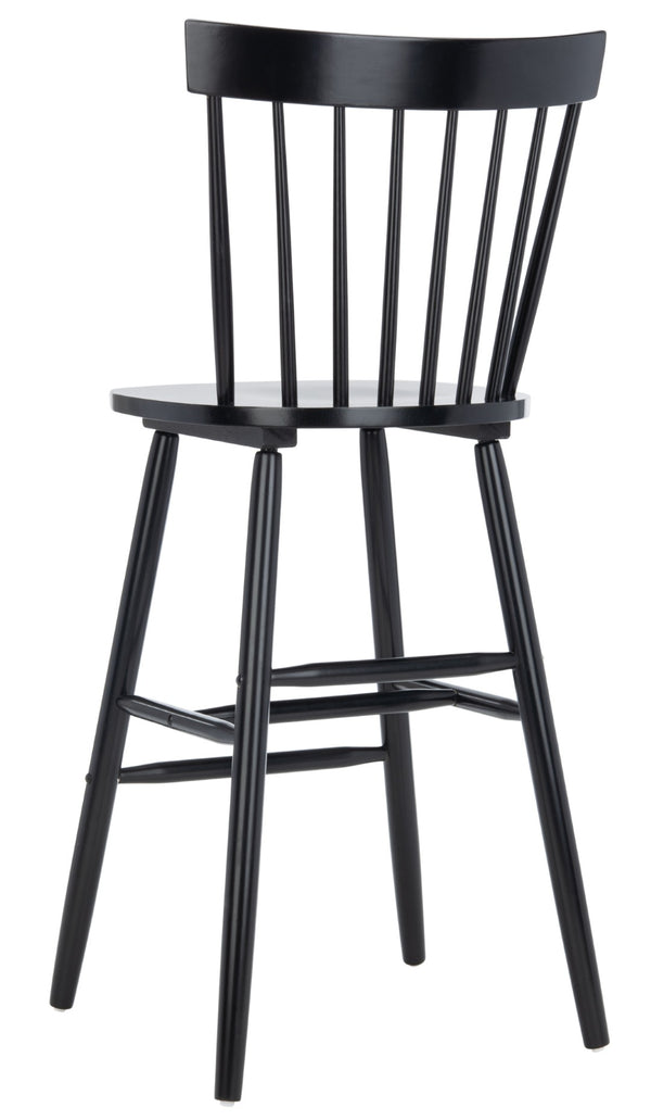 Safavieh PROVIDENCE Bar Stool Set – Timeless Spindle Back Design for Elegant Home Bars & Kitchen Spaces Black BST8504B-SET2