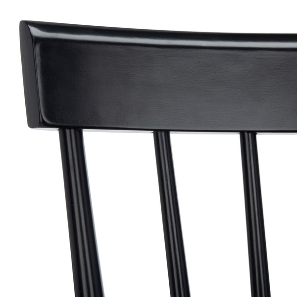 Safavieh PROVIDENCE Bar Stool Set – Timeless Spindle Back Design for Elegant Home Bars & Kitchen Spaces Black BST8504B-SET2