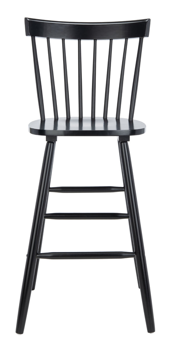 Safavieh PROVIDENCE Bar Stool Set – Timeless Spindle Back Design for Elegant Home Bars & Kitchen Spaces Black BST8504B-SET2