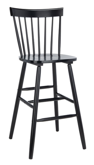 Safavieh PROVIDENCE Bar Stool Set – Timeless Spindle Back Design for Elegant Home Bars & Kitchen Spaces Black BST8504B-SET2