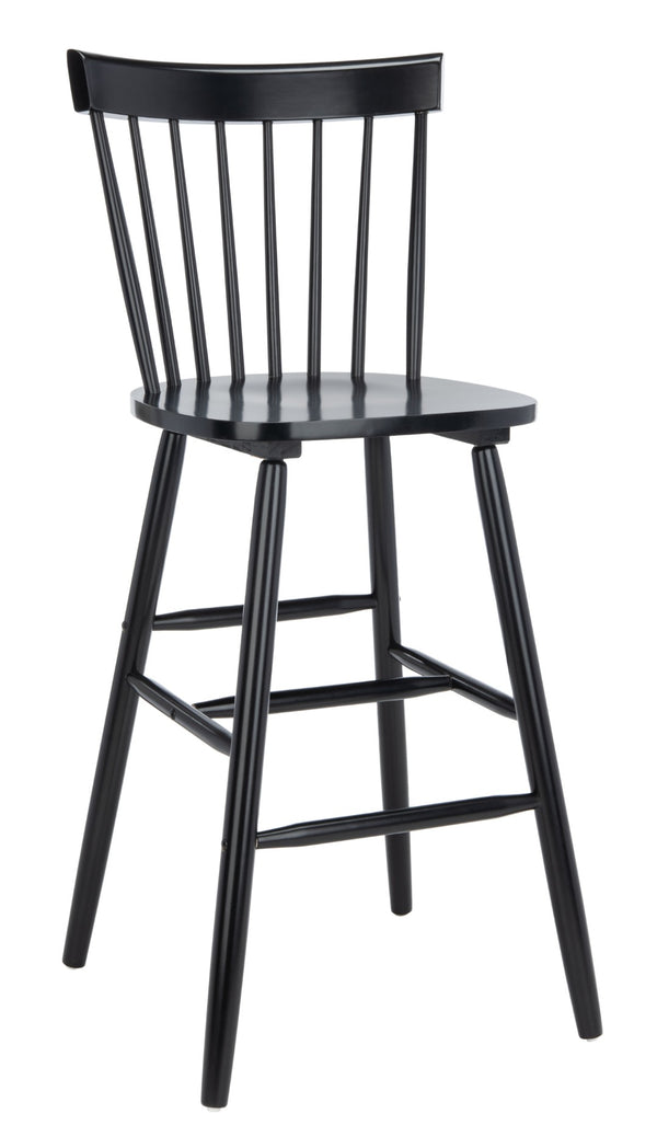 Safavieh PROVIDENCE Bar Stool Set – Timeless Spindle Back Design for Elegant Home Bars & Kitchen Spaces Black BST8504B-SET2