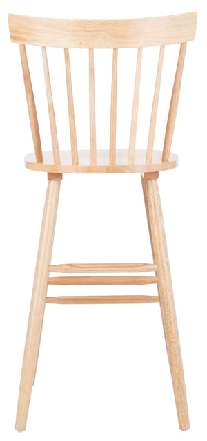 Safavieh PROVIDENCE Bar Stool Set – Timeless Spindle Back Design for Elegant Home Bars & Kitchen Spaces Natural BST8504C-SET2