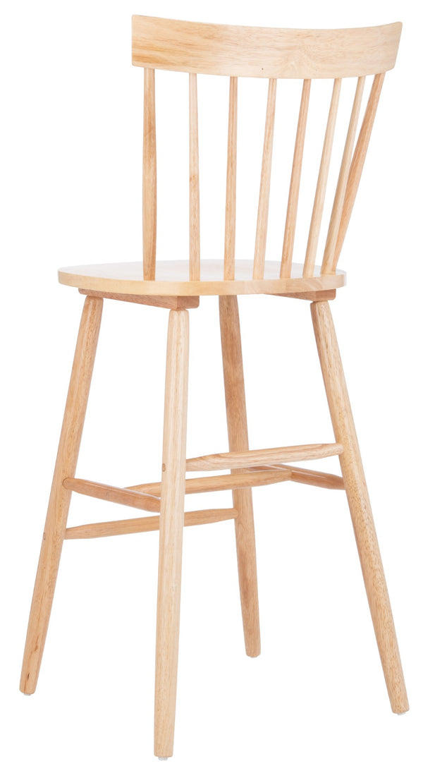 Safavieh PROVIDENCE Bar Stool Set – Timeless Spindle Back Design for Elegant Home Bars & Kitchen Spaces Natural BST8504C-SET2