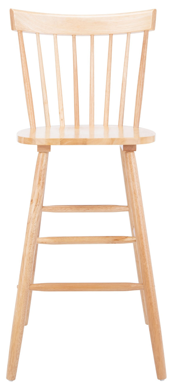 Safavieh PROVIDENCE Bar Stool Set – Timeless Spindle Back Design for Elegant Home Bars & Kitchen Spaces Natural BST8504C-SET2