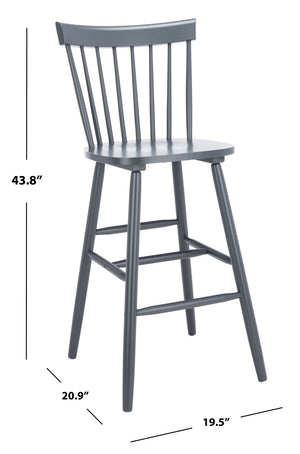 Safavieh PROVIDENCE Bar Stool Set – Timeless Spindle Back Design for Elegant Home Bars & Kitchen Spaces Grey BST8504D-SET2