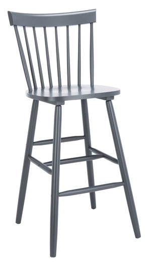 Safavieh PROVIDENCE Bar Stool Set – Timeless Spindle Back Design for Elegant Home Bars & Kitchen Spaces Grey BST8504D-SET2