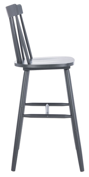 Safavieh PROVIDENCE Bar Stool Set – Timeless Spindle Back Design for Elegant Home Bars & Kitchen Spaces Grey BST8504D-SET2