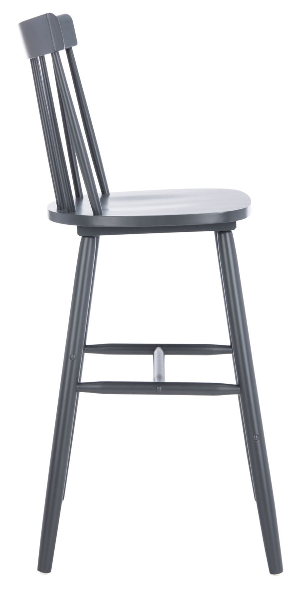 Safavieh PROVIDENCE Bar Stool Set – Timeless Spindle Back Design for Elegant Home Bars & Kitchen Spaces Grey BST8504D-SET2