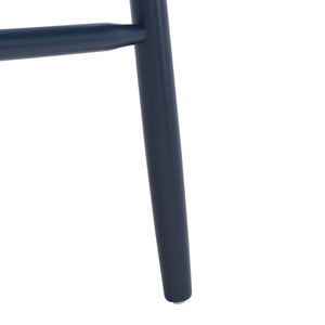 Safavieh PROVIDENCE Bar Stool Set – Timeless Spindle Back Design for Elegant Home Bars & Kitchen Spaces Navy BST8504E-SET2