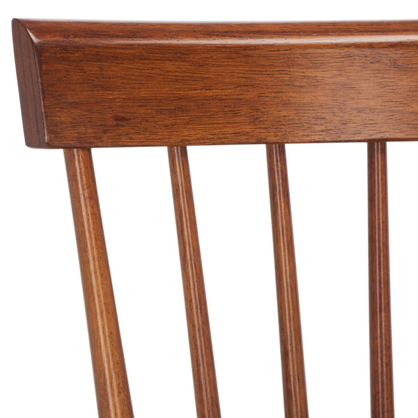Safavieh PROVIDENCE Bar Stool Set – Timeless Spindle Back Design for Elegant Home Bars & Kitchen Spaces Walnut BST8504F-SET2