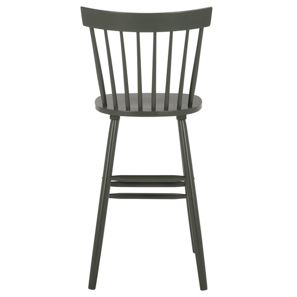 Safavieh Providence Bar Stool Set Of 2 - Elegant Rubberwood Design With Classic Spindle Back For Stylish Decor Dusty Green Wood Bst8504g-set2