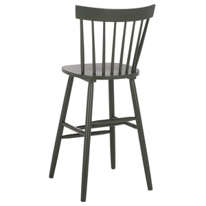 Safavieh Providence Bar Stool Set Of 2 - Elegant Rubberwood Design With Classic Spindle Back For Stylish Decor Dusty Green Wood Bst8504g-set2