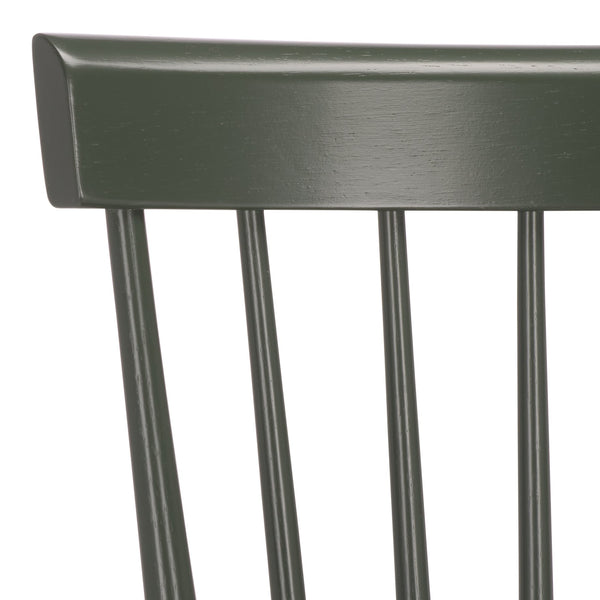 Safavieh Providence Bar Stool Set Of 2 - Elegant Rubberwood Design With Classic Spindle Back For Stylish Decor Dusty Green Wood Bst8504g-set2