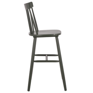 Safavieh Providence Bar Stool Set Of 2 - Elegant Rubberwood Design With Classic Spindle Back For Stylish Decor Dusty Green Wood Bst8504g-set2