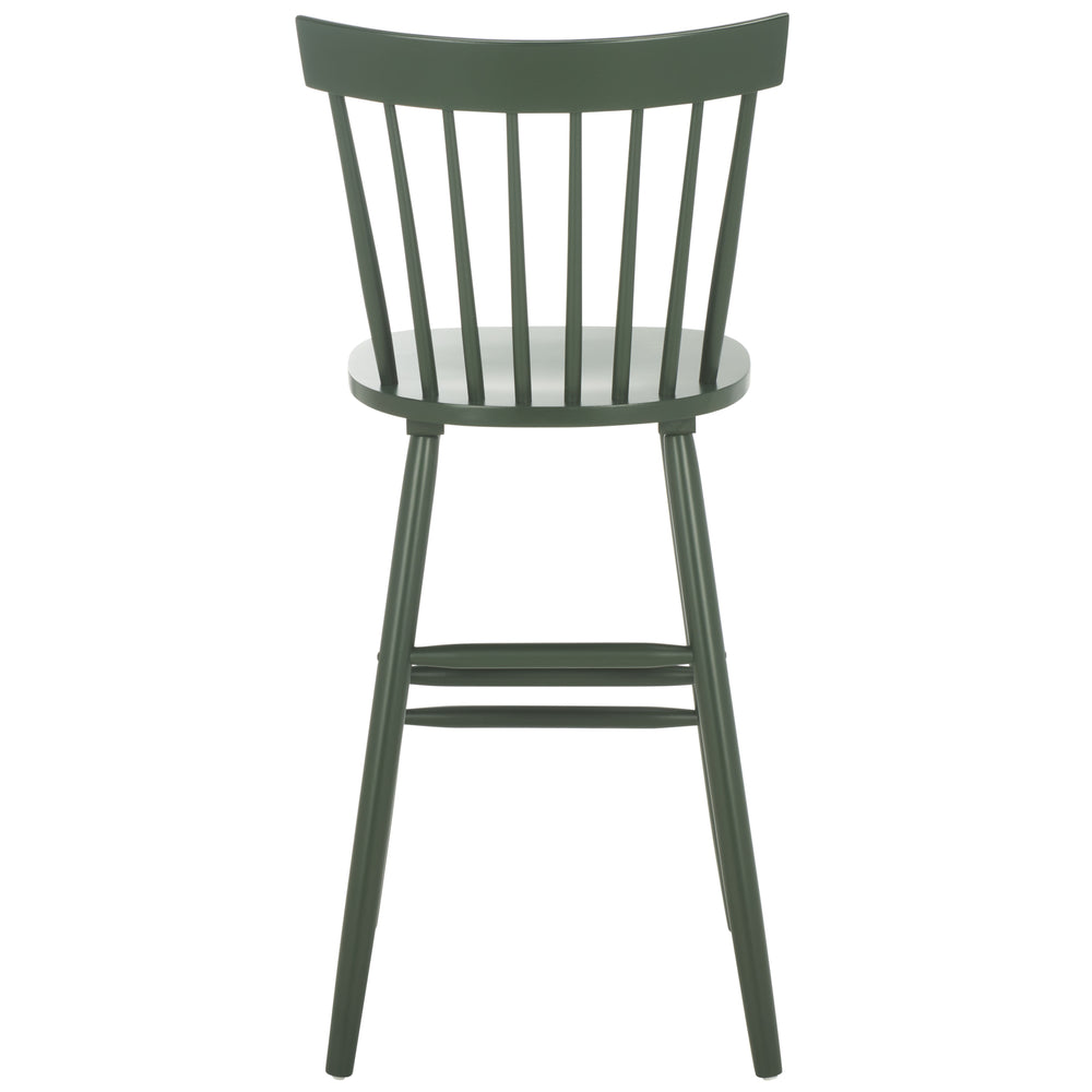 Safavieh Providence Bar Stool Set Of 2 - Elegant Rubberwood Design With Classic Spindle Back For Stylish Decor Garden Green Wood Bst8504h-set2