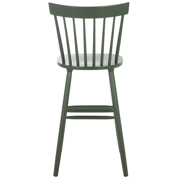 Safavieh Providence Bar Stool Set Of 2 - Elegant Rubberwood Design With Classic Spindle Back For Stylish Decor Garden Green Wood Bst8504h-set2