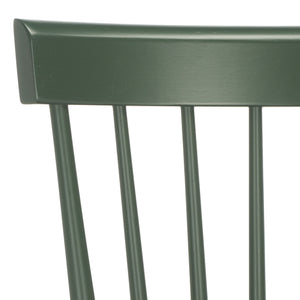 Safavieh Providence Bar Stool Set Of 2 - Elegant Rubberwood Design With Classic Spindle Back For Stylish Decor Garden Green Wood Bst8504h-set2