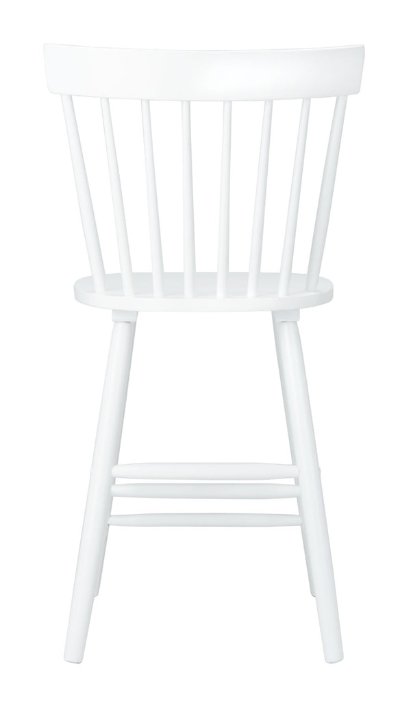 Safavieh PROVIDENCE Counter Stool Set of Two - Farmhouse Charm with Timeless Spindle-Back Design & Comfort White BST8505A-SET2
