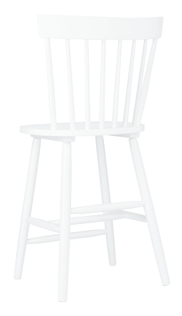 Safavieh PROVIDENCE Counter Stool Set of Two - Farmhouse Charm with Timeless Spindle-Back Design & Comfort White BST8505A-SET2