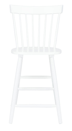 Safavieh PROVIDENCE Counter Stool Set of Two - Farmhouse Charm with Timeless Spindle-Back Design & Comfort White BST8505A-SET2