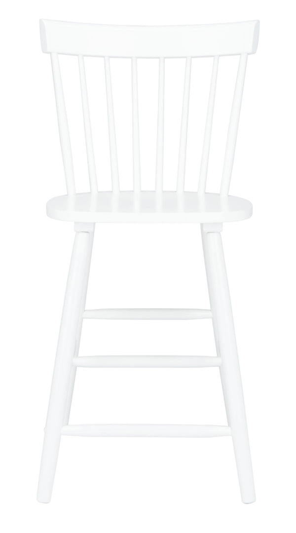 Safavieh PROVIDENCE Counter Stool Set of Two - Farmhouse Charm with Timeless Spindle-Back Design & Comfort White BST8505A-SET2