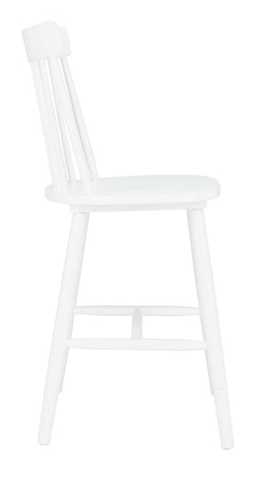 Safavieh PROVIDENCE Counter Stool Set of Two - Farmhouse Charm with Timeless Spindle-Back Design & Comfort White BST8505A-SET2